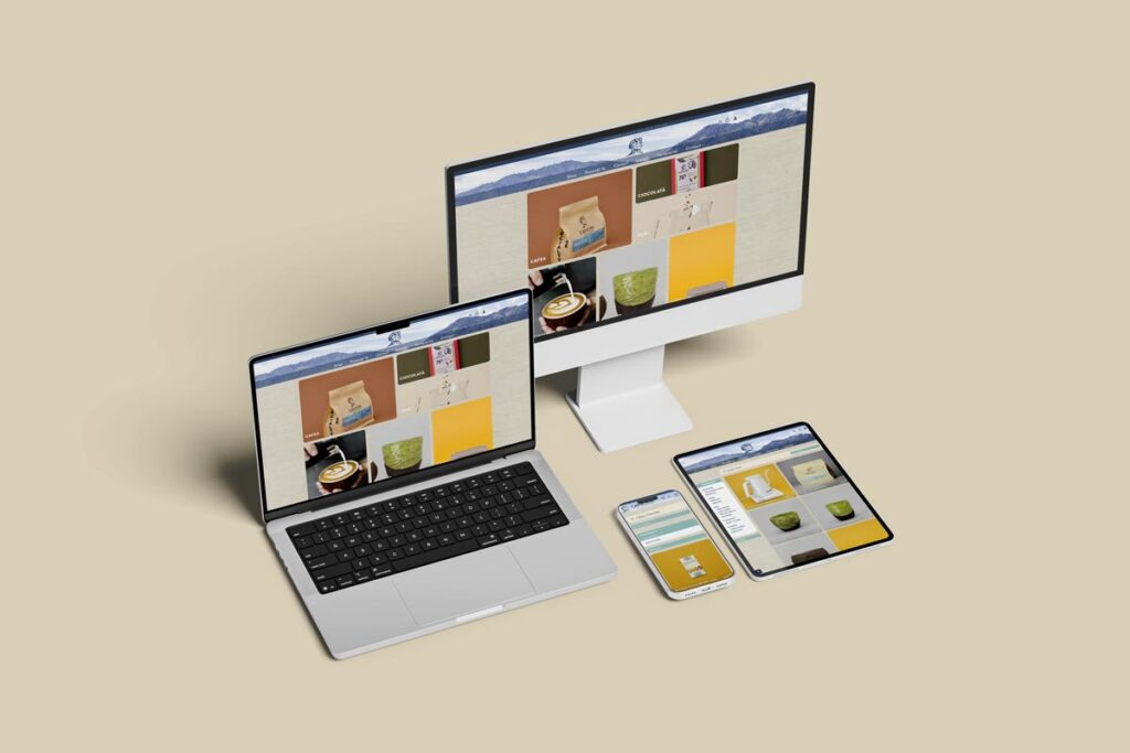 Capuchin website mockup on different devices