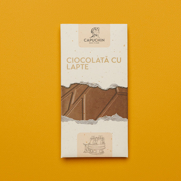 Capuchin die cut chocolate box - Milk Chocolate
