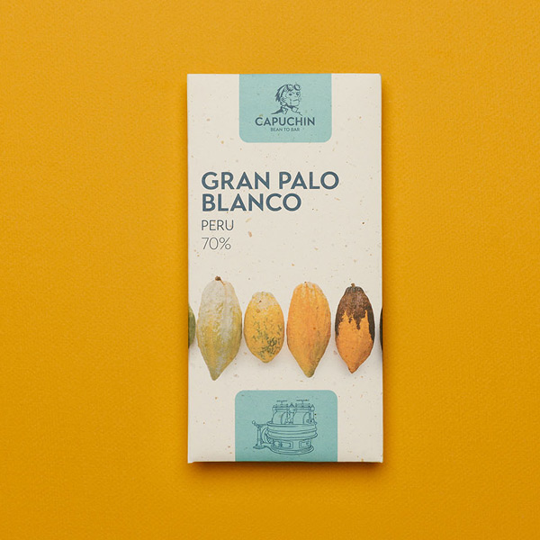 Capuchin die cut chocolate box - Dark Chocolate - Gran Palo Blanco - Peru