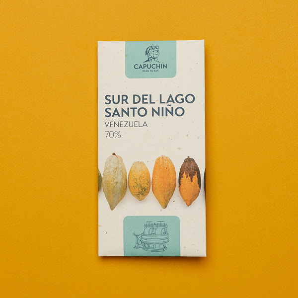 Capuchin die cut chocolate box - Dark Chocolate - Sur de lago Santo Nino - Venezuela