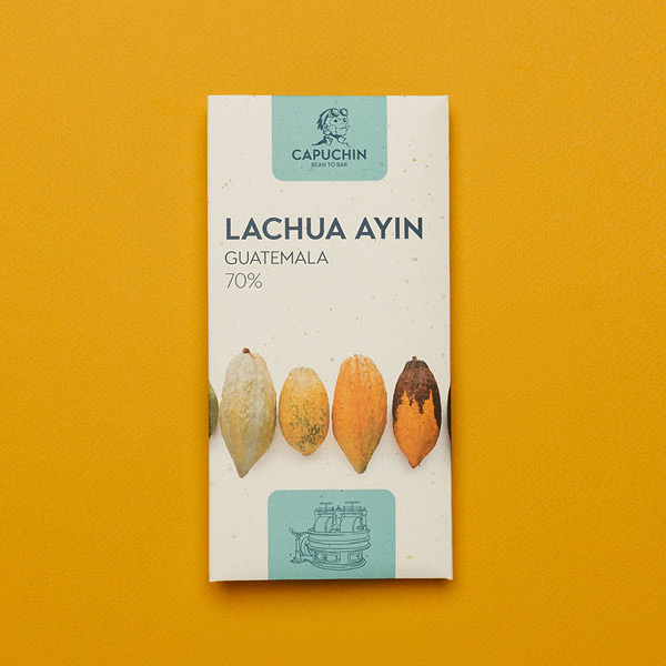 Capuchin die cut chocolate box - Dark Chocolate - Lachua Ayin - Guatemala